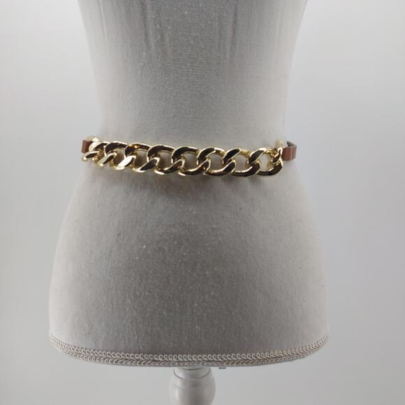 Express Accessories - Express Brown Glam Party Fashion Women's Belt Synthetic Size XS/S